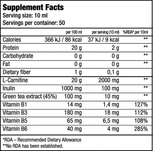 BioTech L-Carnitine 100.000 Liquid 500 ml