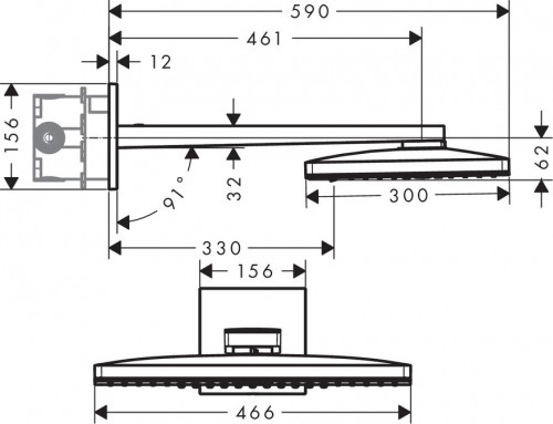 Hansgrohe Rainmaker Select 460 24005