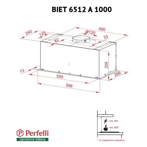 Perfelli BIET 6512 A 1000 DARK IV LED