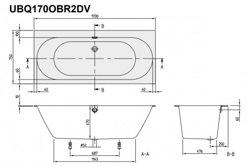 Villeroy & Boch Oberon 2.0 170x75