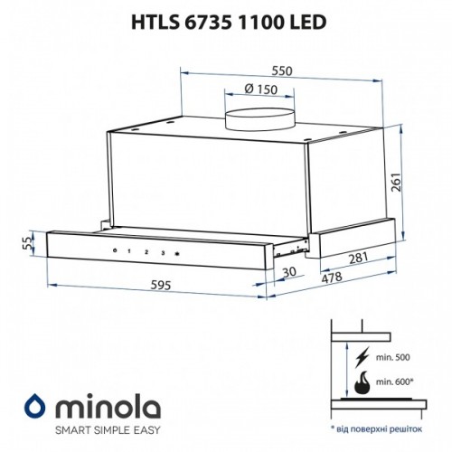 Minola HTLS 6735 BL 1100 LED