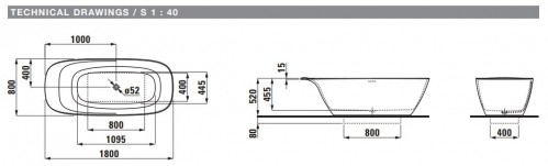 Laufen Ino 180x80 H2303020000001