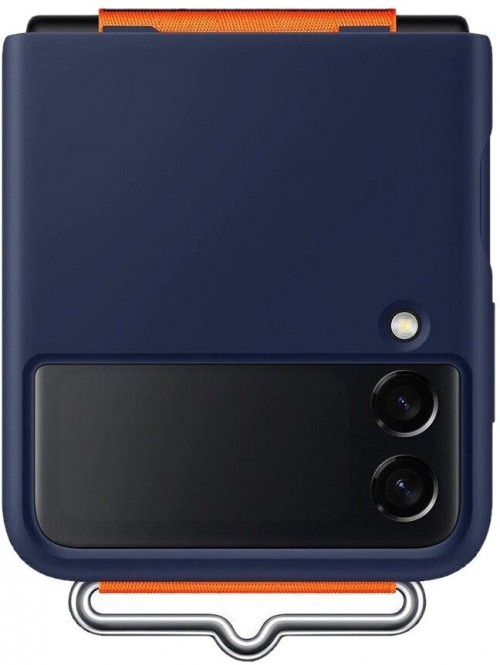 Samsung Silicone Cover with Strap for Galaxy Z Flip3