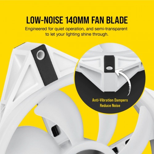 Corsair iCUE QL140 RGB 140mm PWM White Dual Fan