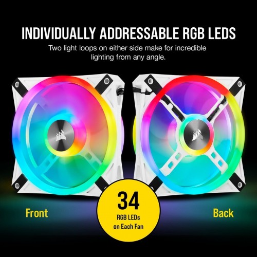 Corsair iCUE QL120 RGB 120mm PWM White Fan Single Pack