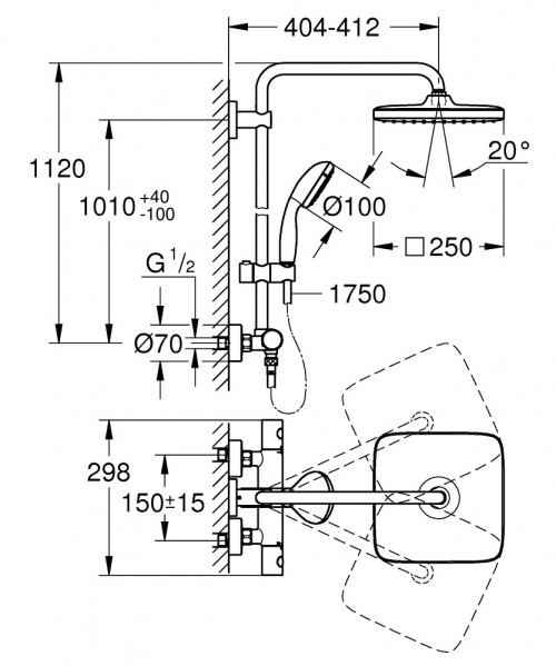 Grohe Vitalio Start System 250 Cube 26697000