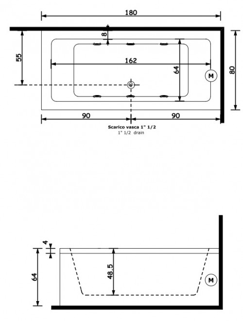 Treesse Quadra 180x80