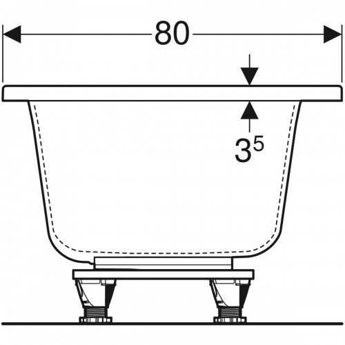 Geberit Selnova Square Duo 180x80 554.387.01.1