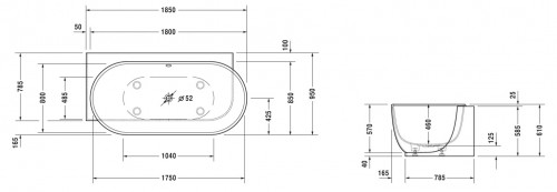 Duravit Luv 185x95 700432