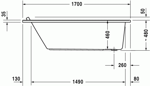 Duravit Starck 170x80 rectangular