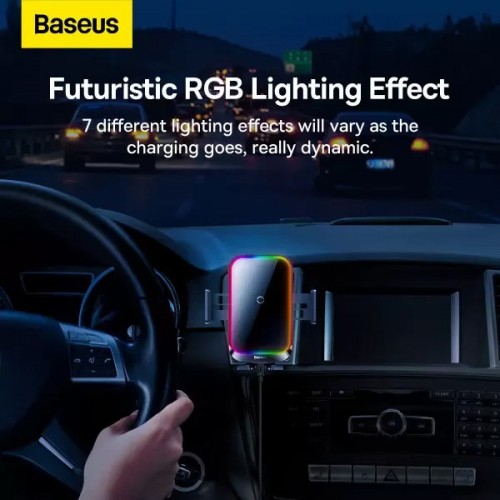 BASEUS Halo Electric Wireless Charging Car Mount