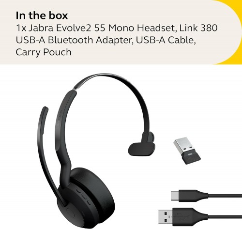 Jabra Evolve2 55 Link380a MS Mono