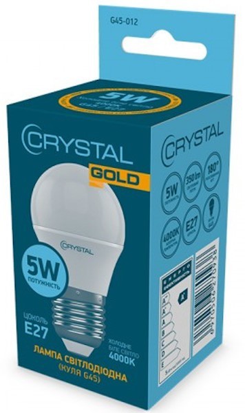 Crystal Gold G45 5W 4000K E27 G45-012