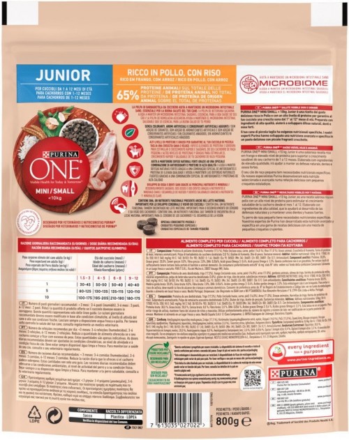 Purina ONE Junior Mini/Small Chicken 800 g