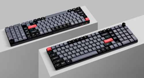 Keychron K17 Pro White Backlit Blue Switch