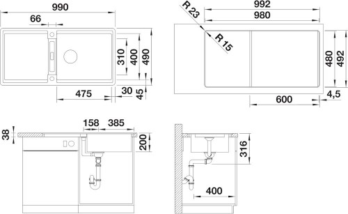 Blanco Adira XL 6 S-F 527631