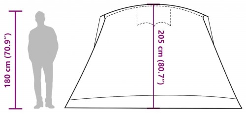 VidaXL Family Tent Tunnel 8-Person