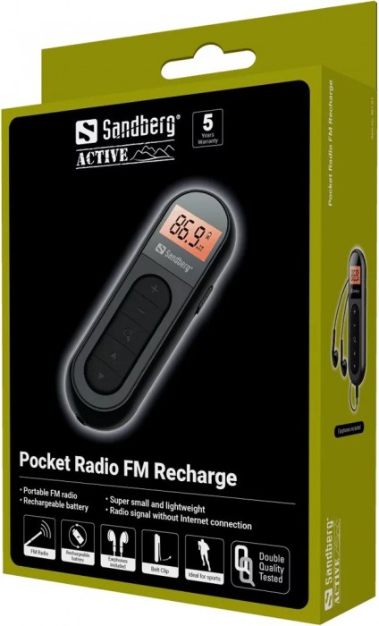 Sandberg Pocket Radio FM Recharge