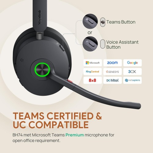 Yealink BH74 Teams USB-C/A with Stand