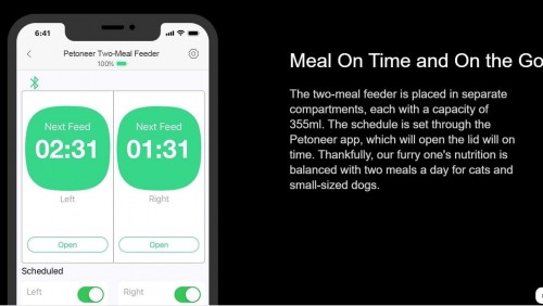 Petoneer Two-Meal Feeder