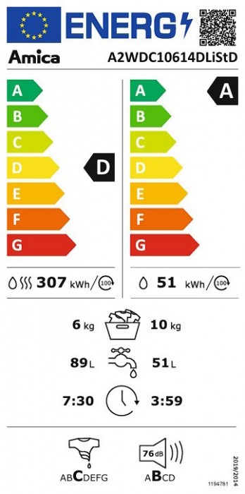 Amica A2WDC10614DLiStD
