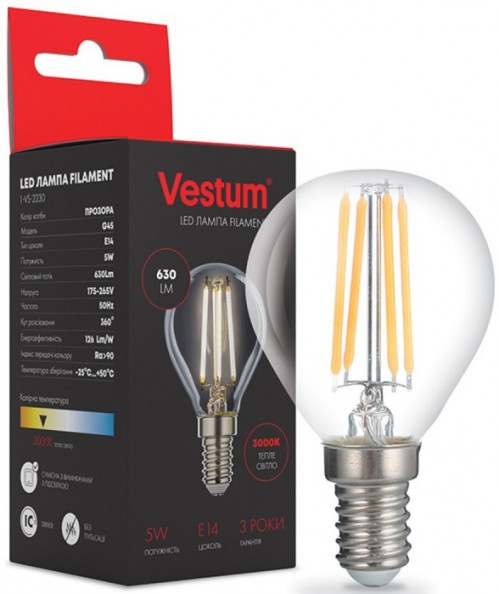 Vestum G45 Filament 5W 3000K E14