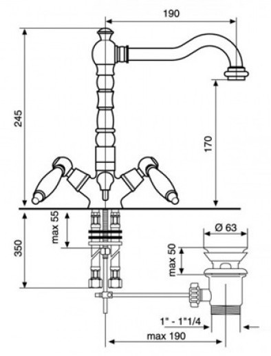 Чертеж с размерами