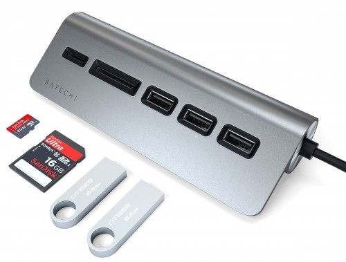 Satechi Type-C Aluminum USB 3.0 Hub & Card Reader