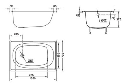 Koller Pool Bath Q 105x70