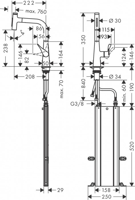 Hansgrohe Metris Select 73817000