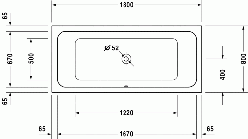 Duravit D-Code 180x80