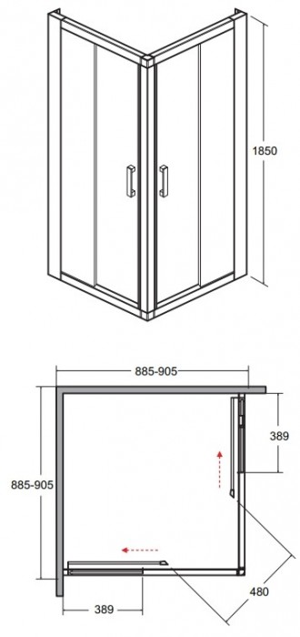 Besco Modern 90x90 MK-90-185-C