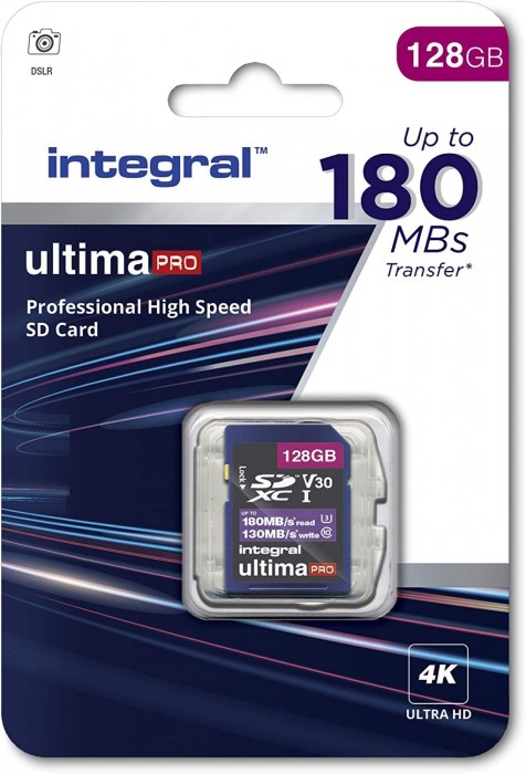 Integral Professional High Speed SDXC V30 UHS-I U3 128Gb