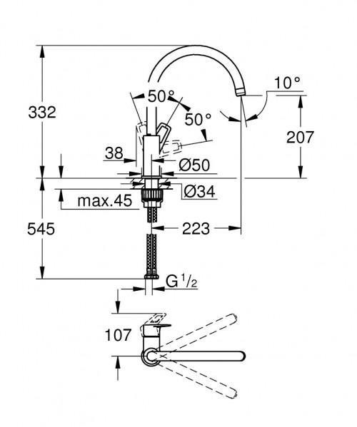 Grohe BauLoop 123225KE