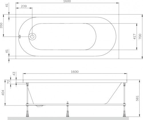 AM-PM X-Joy 160x70 W94A-160-070W-A1