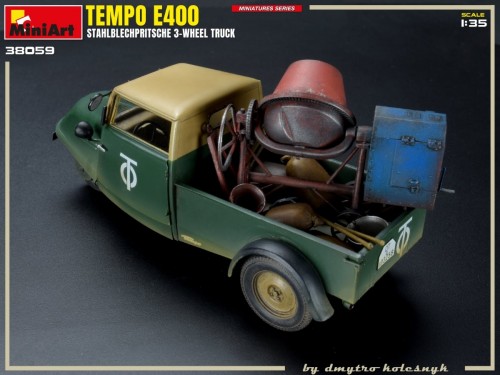 MiniArt Tempo E400 Stahlblechpritsche 3 Wheel Truck (1:35)