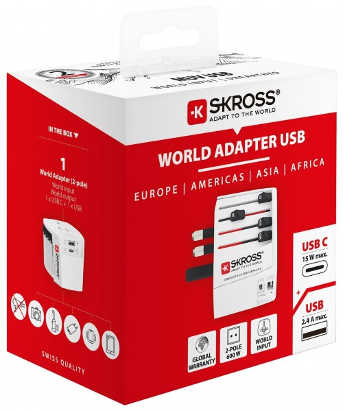 Skross MUV USB World Adapter