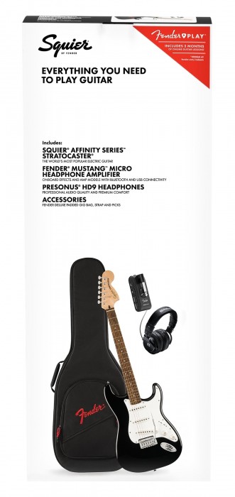 Squier Affinity Series Stratocaster Mustang Micro Pack