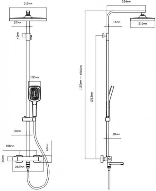 Q-tap Swan Cascada QTSWA112CRM45902