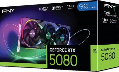 PNY GeForce RTX 5080 ARGB EPIC-X RGB OC Triple Fan