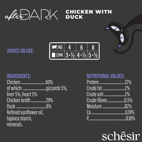 Schesir After Dark Chicken/Duck Canned 80 g