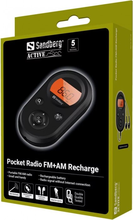 Sandberg Pocket Radio FM+AM Recharge