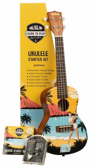 Kala Learn To Play Elvis Blue Hawaii Concert Ukulele
