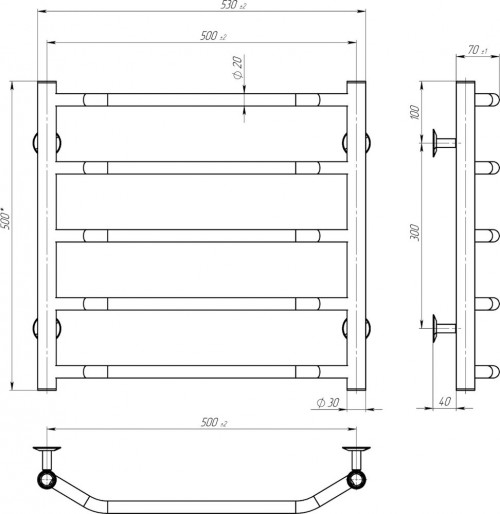 Deffi Trapetsiya E R P5 500x500 C.TR.50.50.5.E.C.R.5