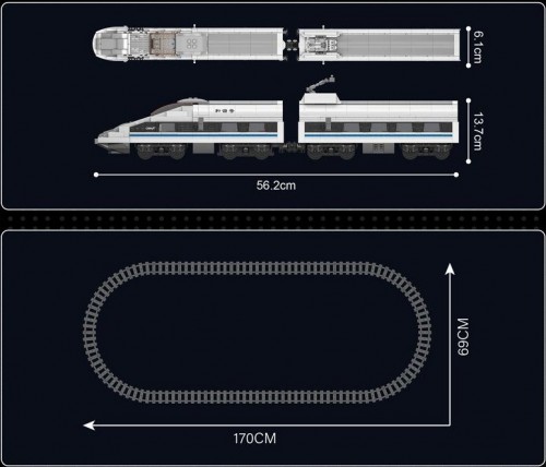 Mould King CRH380A High Speed Train 12021