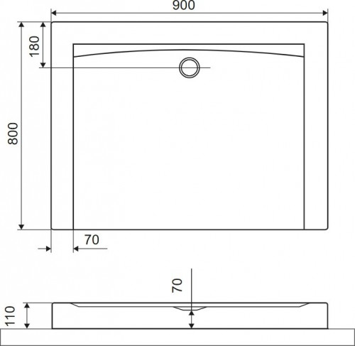 Excellent Forma Compact X 90x80 BREX.1403.090.080.WHC
