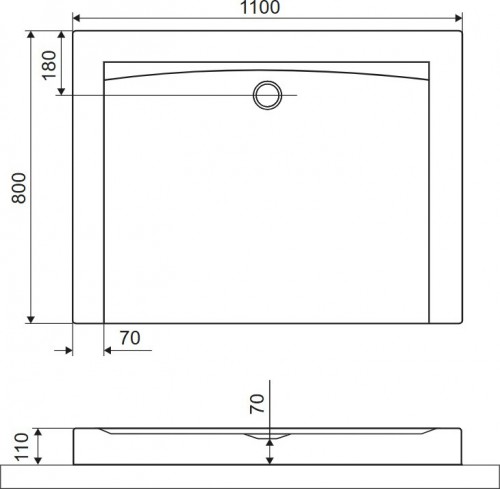 Excellent Forma Compact X 110x80 BREX.1403.110.080.WHC