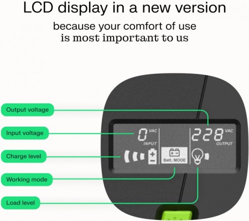 Green Cell PowerProof 1000VA 700W (UPSLP700)