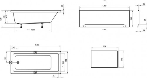 Ravak 10° 170x95