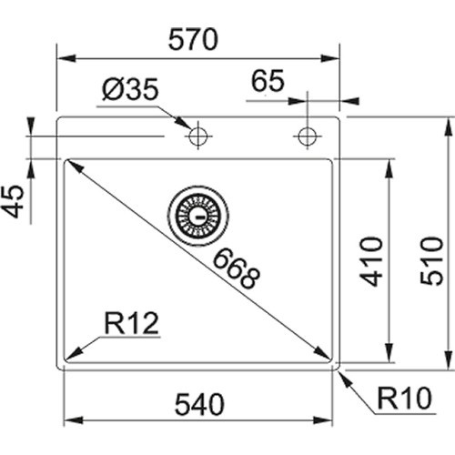 Franke Box BXX 210-54 TL